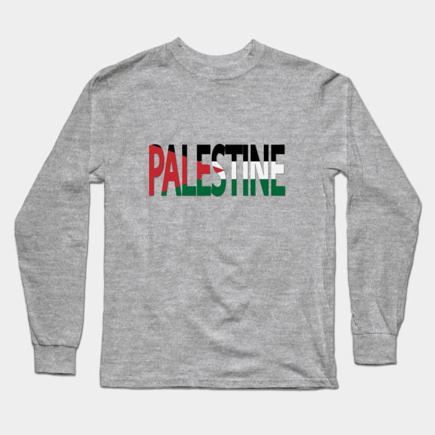 Palestine creative typography design Long Sleeve T-Shirt by CRE4T1V1TY